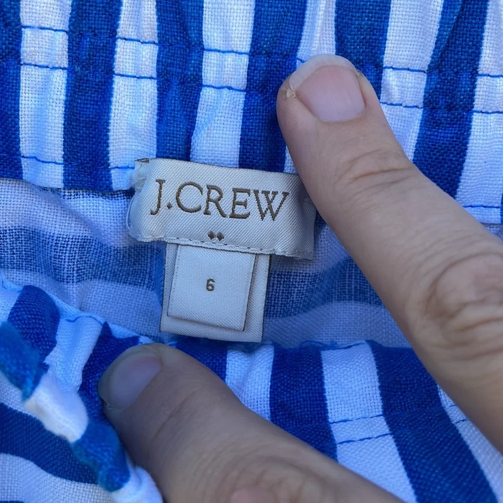 J. Crew Blue Stripe Shorts Sz 6 EUC